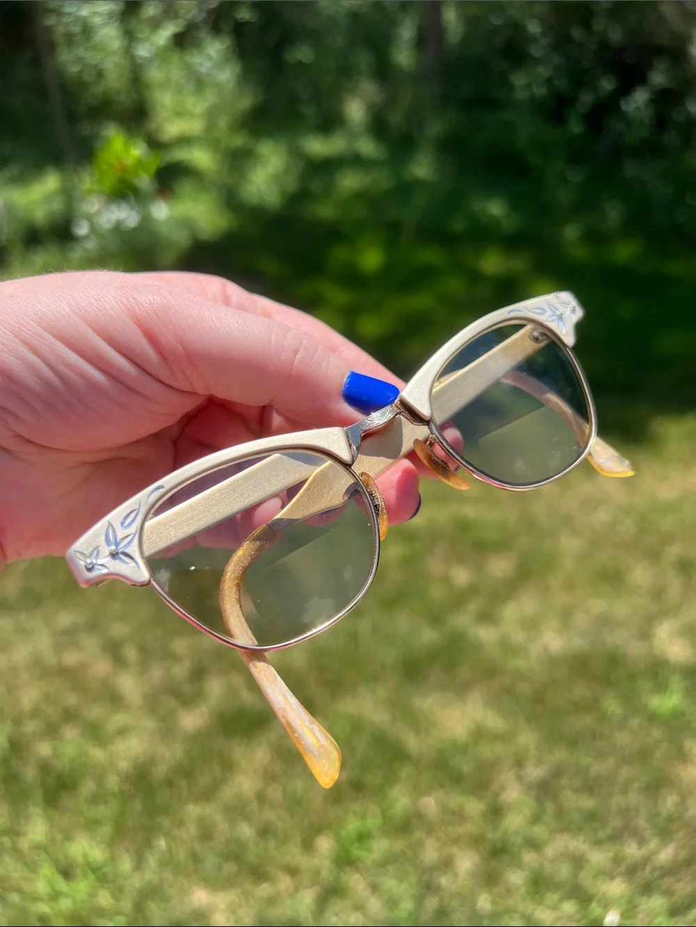 Vintage Artcraft Gold Filled and Aluminum Cat Eye Glasses